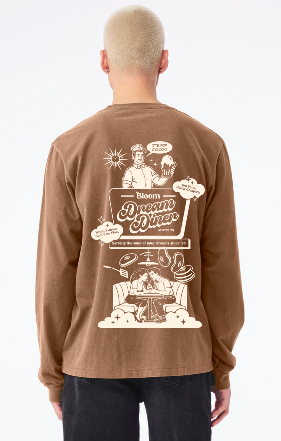 Long Sleeve Dream Diner T-Shirts On-the-Go Routine Choice